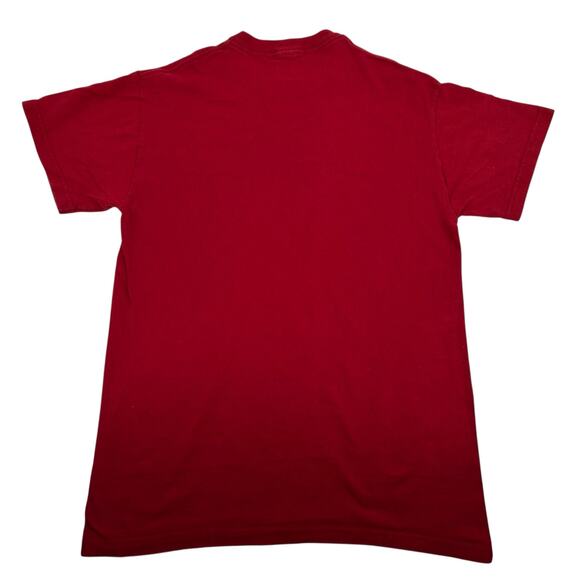 Vintage Y2K Jesus Cross Men's Sm Red Tribal Tough Love Affliction Style T Shirt - Picture 5 of 6